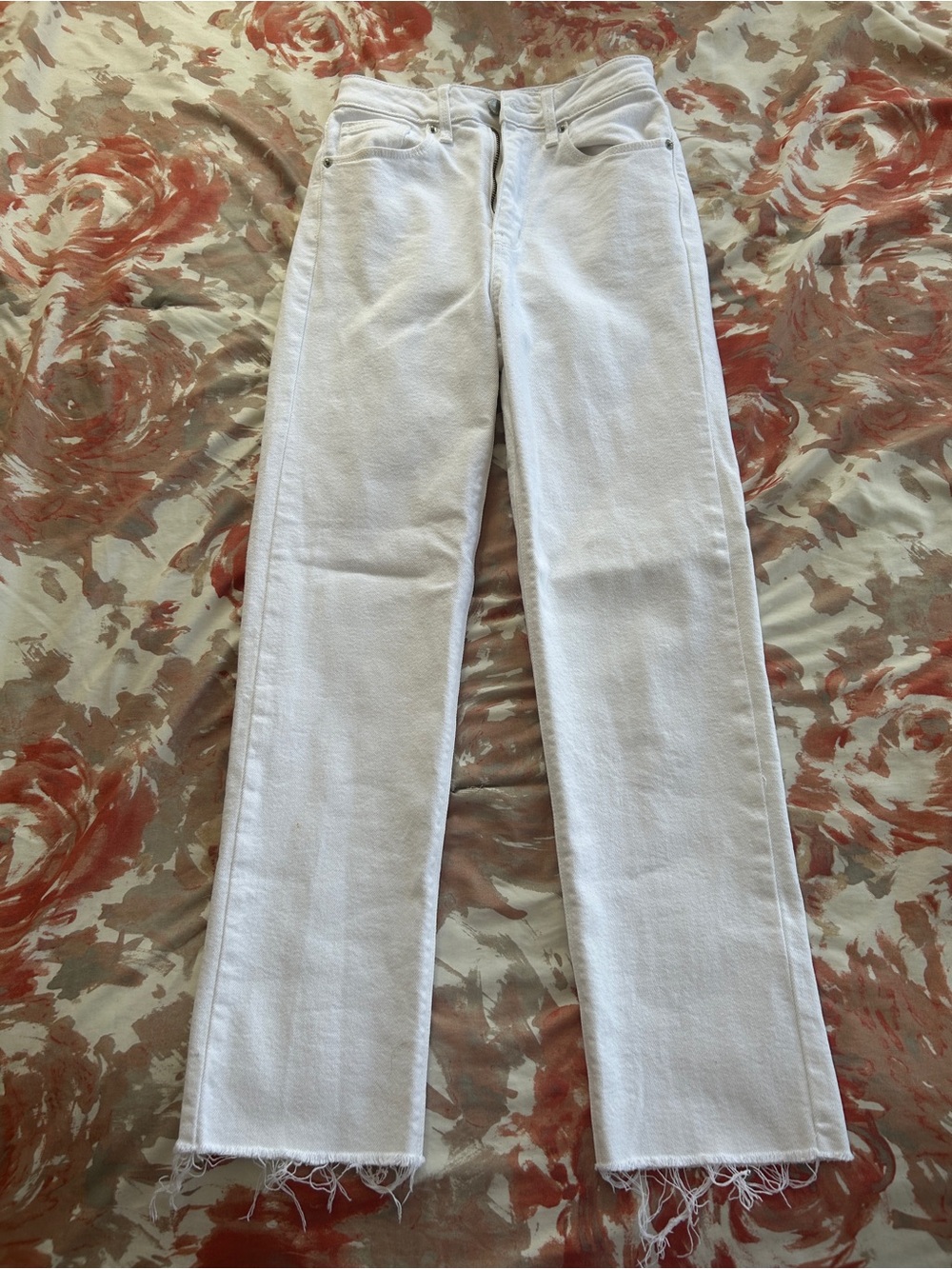 Just USA White High-Rise Jeans with Zip Fly